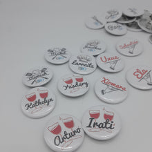 Cargar imagen en el visor de la galería, Pack 100 Chapas personalizadas 25mm &amp; 37mm
