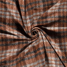 Cargar imagen en el visor de la galería, 16€/m Jacquard cepillado Cuadros Ladrillo
