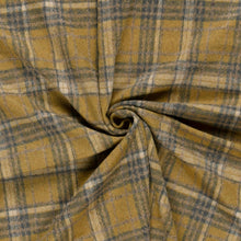 Cargar imagen en el visor de la galería, 16€/m Jacquard cepillado Cuadros Verde oliva
