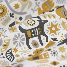 Cargar imagen en el visor de la galería, 10€/m popelin navidad ocre
