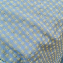 Cargar imagen en el visor de la galería, 10€/m Seersuker celeste/lima
