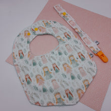 Cargar imagen en el visor de la galería, Pack babero + chupetero Hadas
