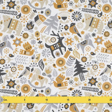 Cargar imagen en el visor de la galería, 10€/m popelin navidad ocre
